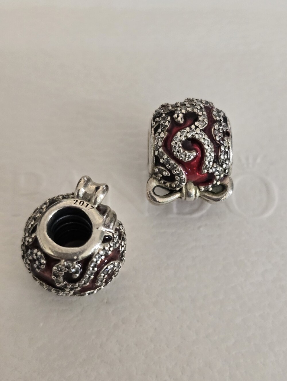 Set Of 2 Limited Edition 2017 Pandora Christmas Charms.